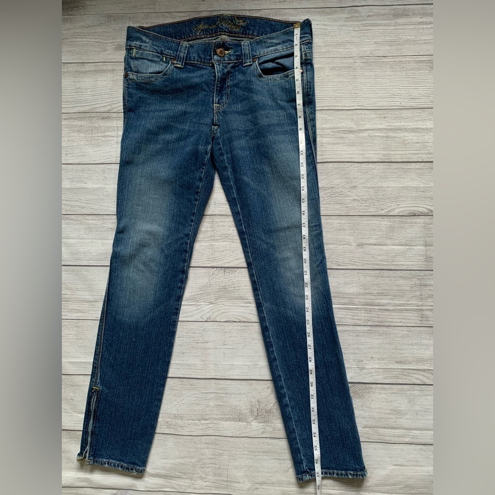 Y2K Old Navy Special Edition Vintage Denim Blue Skinny Jeans Zipper Ankle - Picture 11 of 11